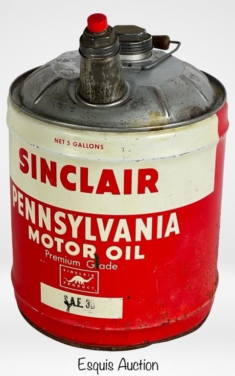 Sinclair Pennsylvania Motor Oil Bucket Tin Can