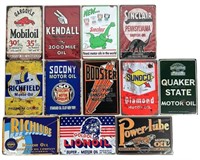 Collection of Motor Oil Advertising Tin Signs