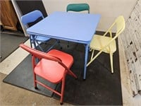 Kids Card Table with 4 Chairs