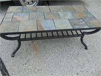 Metal and Slate Coffee Table - No Flaws - Heavy