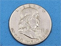 1955 Silver Franklin Half Dollar Coin
