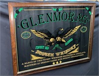 Vintage framed Glenmorag Scotch Bar Mirror