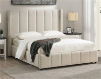 Queen upholstered bed frame