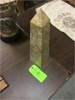 Fossil stone obelisk 16”