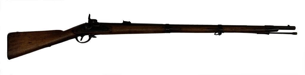 ENG. MUSKET W/ FULL MILITARY STOCK PERCUSSION CAP