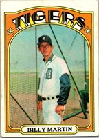1972 Topps Baseball #33 Billy Martin