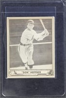Don Heffner 1940 Play Ball Baseball Card #51, attr