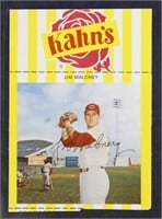 Jim Maloney 1968 Kahn's Wieners Baseball Card larg