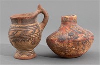 Ancient Hand-Painted Pottery Vessels, 2