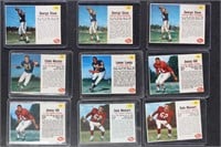 1962 Post Football Cards 65+ with duplication in m