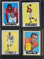 1964 Topps Football Cards 25+, light duplication,