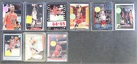Michael Jordan 9 different basketball cards, mix o