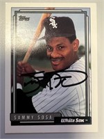 White Sox Sammy Sosa Signed Card with COA