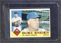 Duke Snider 1960 Topps #493 Baseball Card, with so