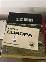 Lotus Europa Sports car owners manual