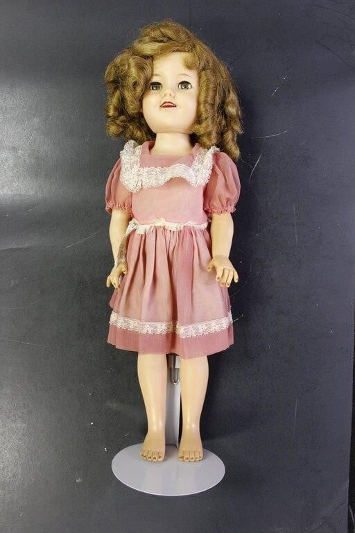 Tagged Original 17" Shirley Temple Doll in Pink