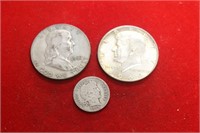 Lot of 3 90% Silver Coins