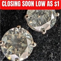 $23500 14K  1.08G, 2 Natural Diamond 2.01Ct Earrin