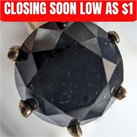 $2880 10K  2.57G, Treate Black Diamond 3.7Ct Ring