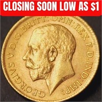 22K  4G Georgivs Vd 1914 Coin