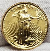 1999 1/10 Oz. Gold $5 Eagle BU