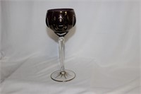 A Gold Gilted Stem Glass