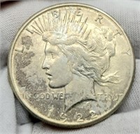 1922-S Peace Silver Dollar Toned