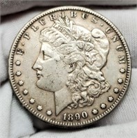 1890-S Morgan Silver Dollar XF