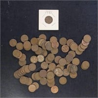 US Coins 50+ Lincoln Wheat Cents, circulated