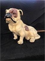 Life Size 1960s Marwal English Bulldog Chalkware