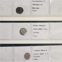 Worldwide Ancient Coins, 3 on page incl 2 Silver