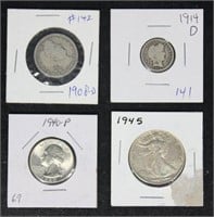 US Coins Small Silver Collection, Walking LIberty