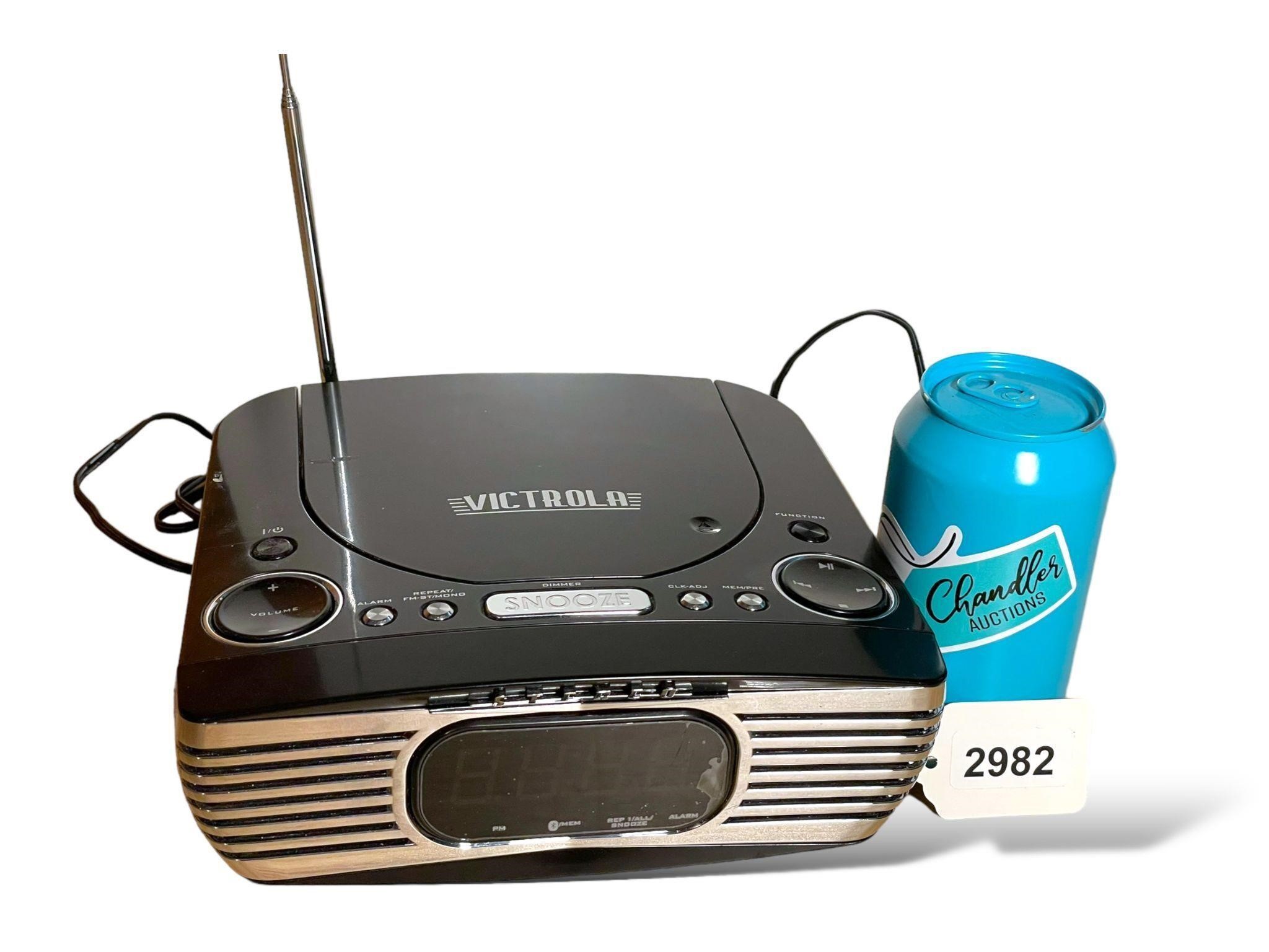 Victrola Bluetooth Clock Radio CD Player