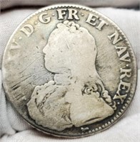 1726 France 1 Ecu 91.7% Silver/29.5 G