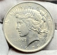 1922 Peace Silver Dollar Unc.