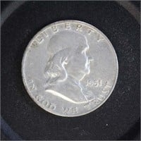 US Coins 1951-D Silver Franklin Half Dollar