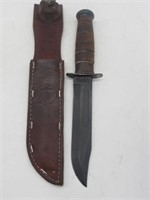 USMC KA-BAR FIXED BLADE KNIFE W/ SHEATH