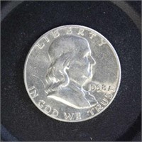 US Coins 1958 Silver Franklin Half Dollar