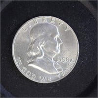 US Coins 1958-D Silver Franklin Half Dollar