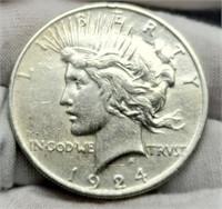 1924 Peace Silver Dollar XF