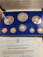 Barbados Coins 1975 Proof Set in original packagin