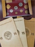 Russia Coins 1974, 1975, & 1978 Proof Sets in orig