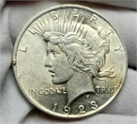 1923 Peace Silver Dollars XF