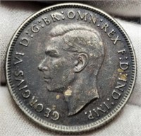 1944 Australia Florin 92.5 Silver/11.3 G