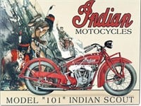 Affiche INDIAN Motorcycle en métal 12½"x16"