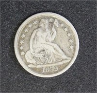 US Coins 1839-O Half-Dime, circulated with great d