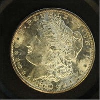 US Coins 1880-S Morgan Silver Dollar, AU/BU