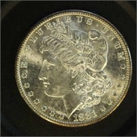 US Coins 1881-S Morgan Silver Dollar, BU