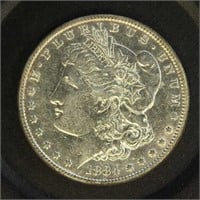 US Coins 1884 Morgan Silver Dollar, circulated wit
