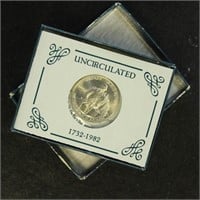 US Coins 1982 George Washington Commemorative Silv